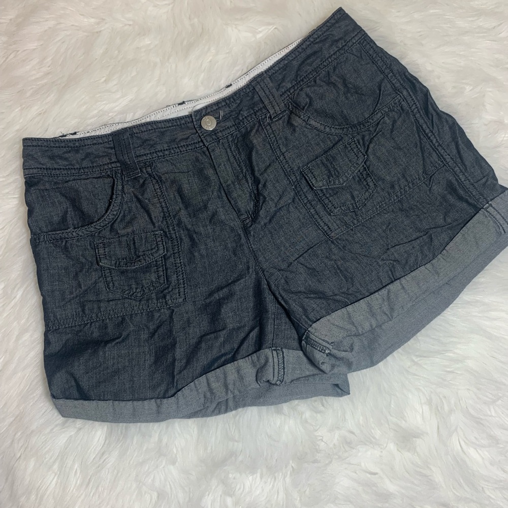 Calvin Klein dark cotton shorts flap pocket Sz 8